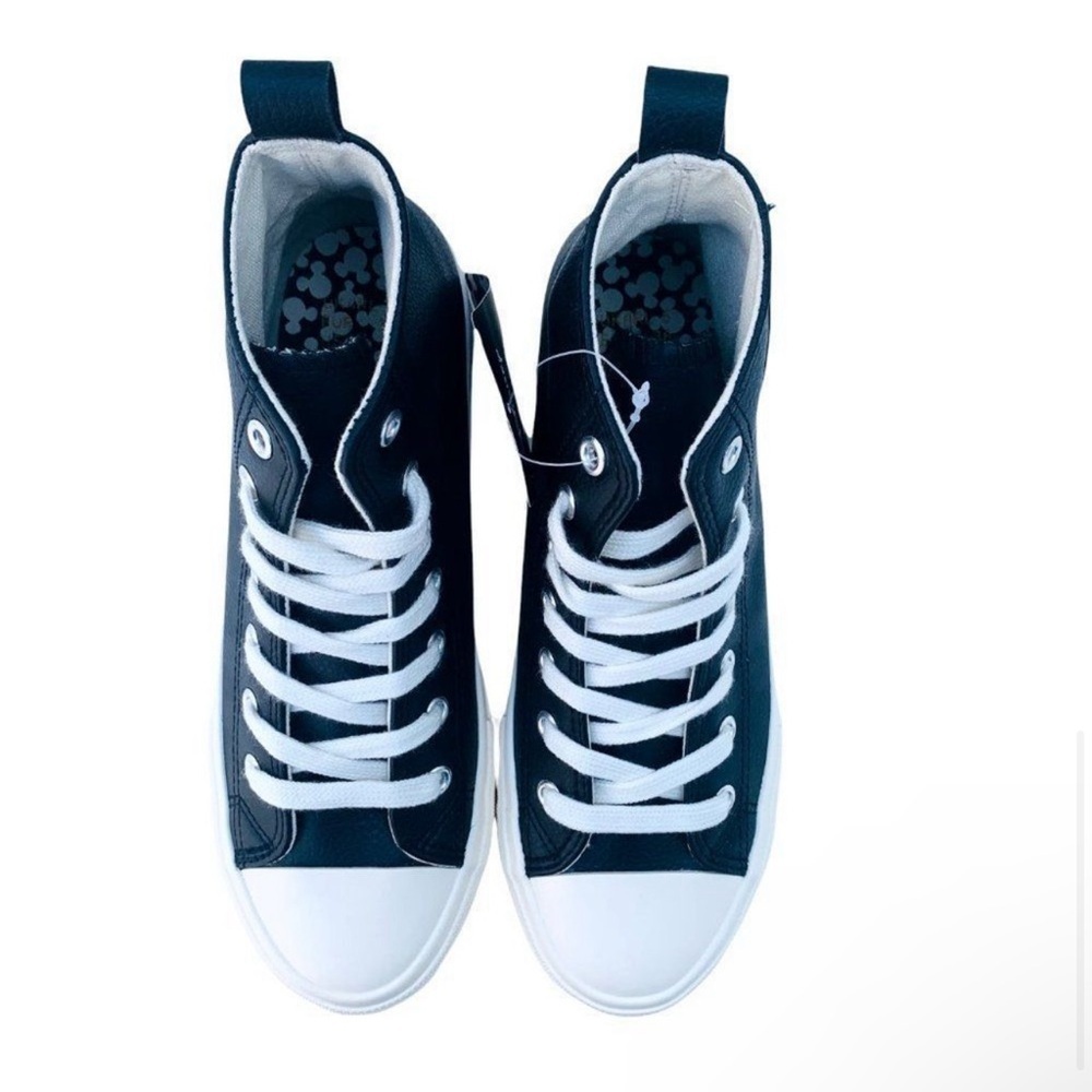 Disney Mickey Mouse Black/White High-Top Sneakers - Picture 3 of 10